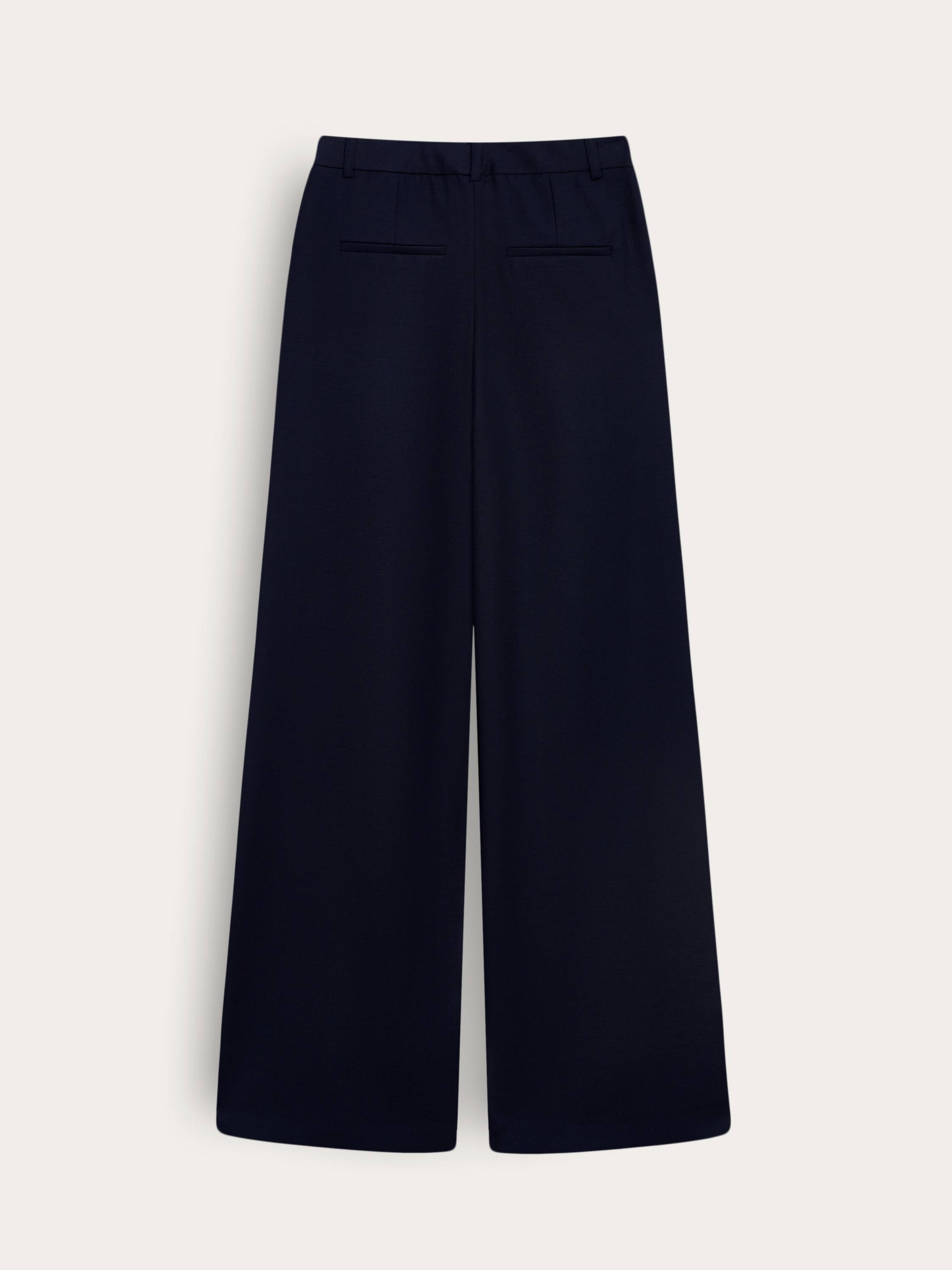 High Waist wool Wide-leg Trouser