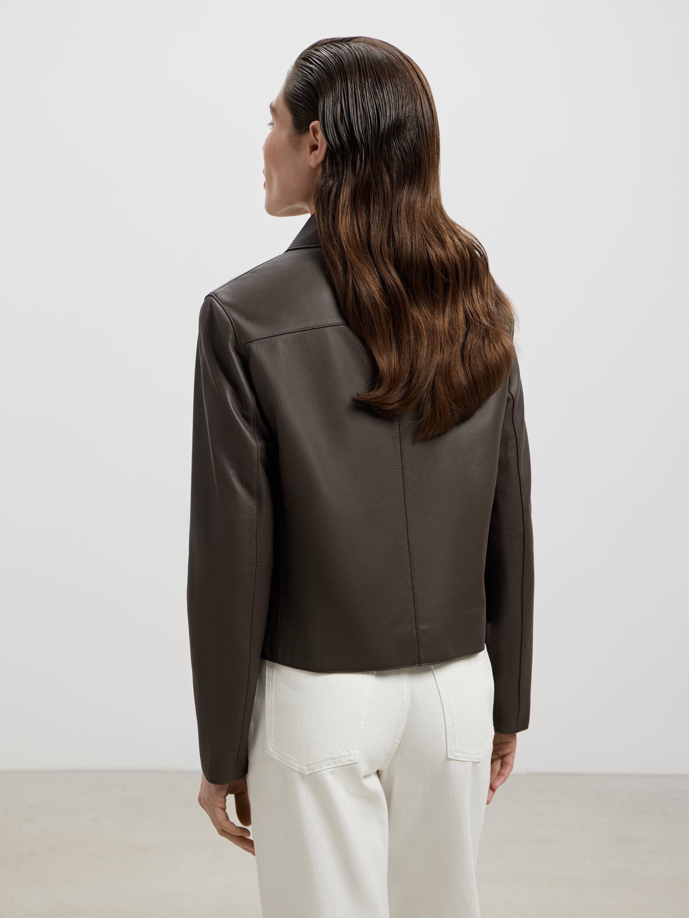 Cropped Leather Jacket
