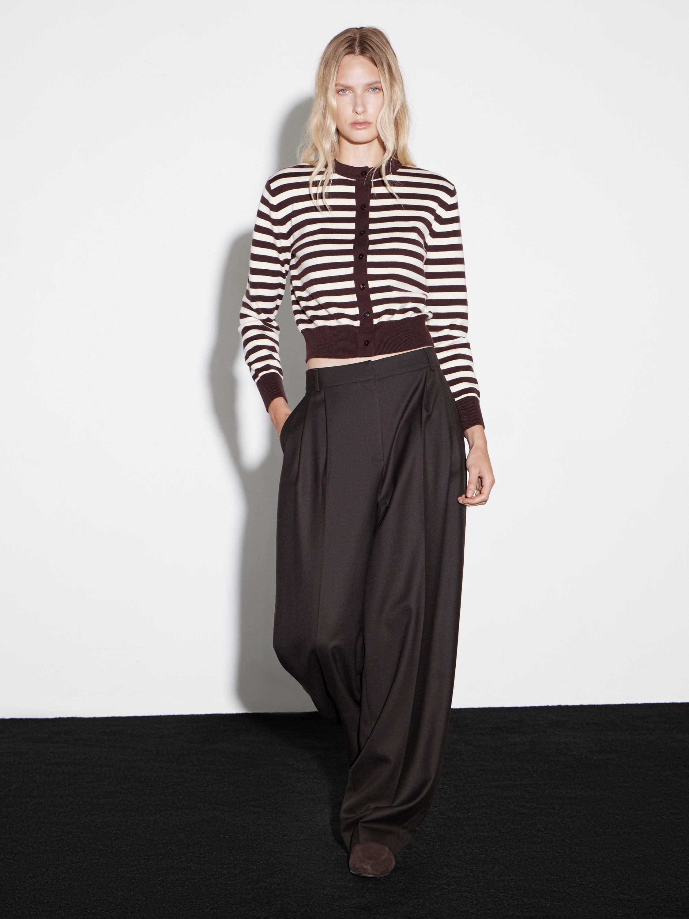 High-Waist Wool Wide-Leg Trousers