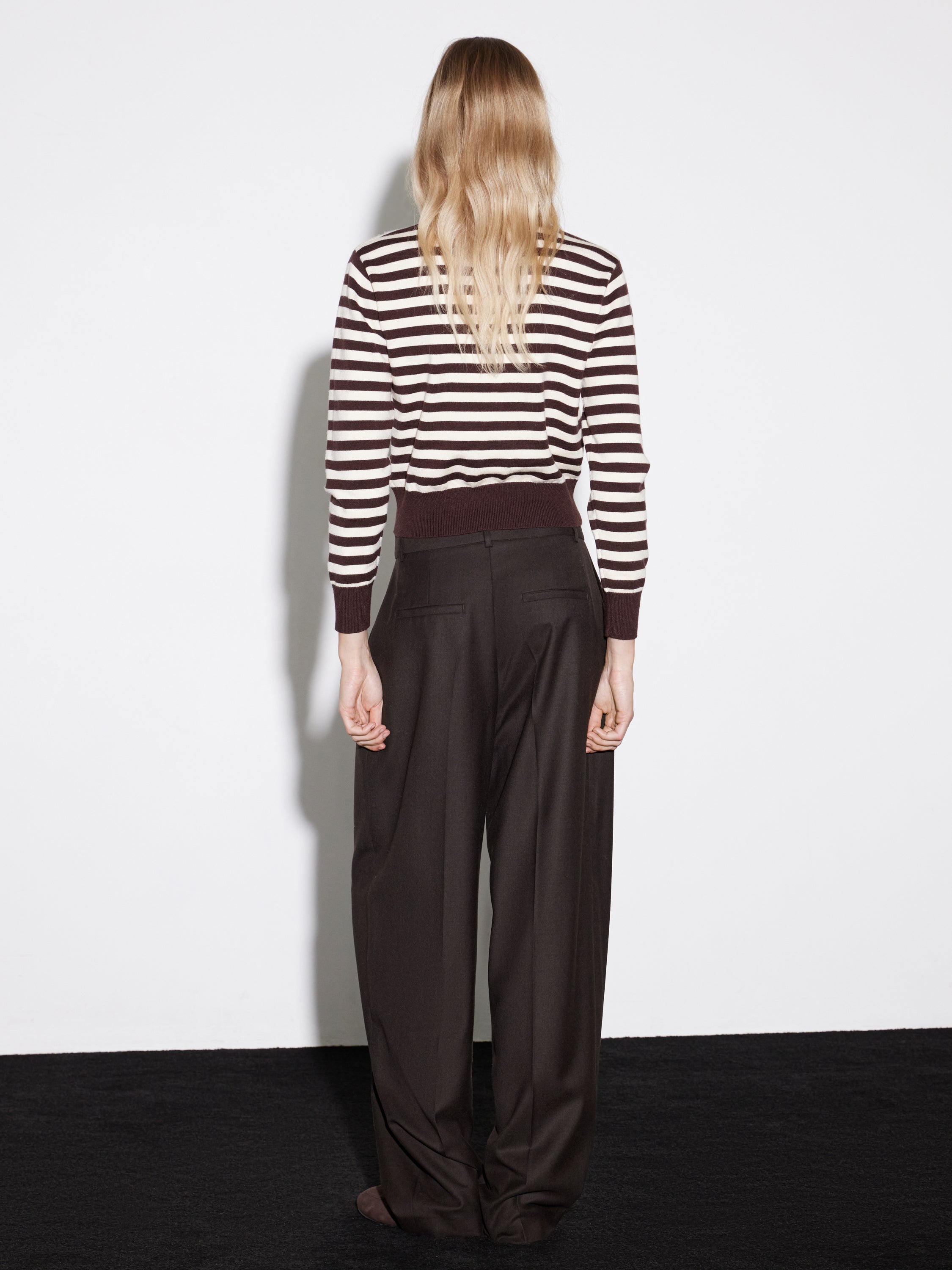 High-Waist Wool Wide-Leg Trousers
